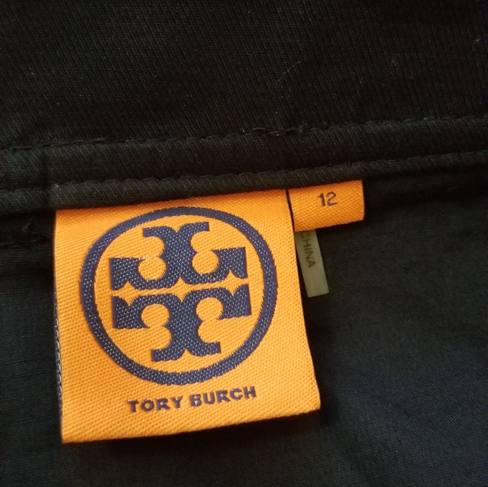 Tory Burch Navy Blue Ruffle Hem Cargo Skirt Size 12 - Picture 3 of 16